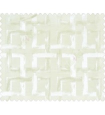 Square maze continuous design oil painting finish self design Pure white main curtain
